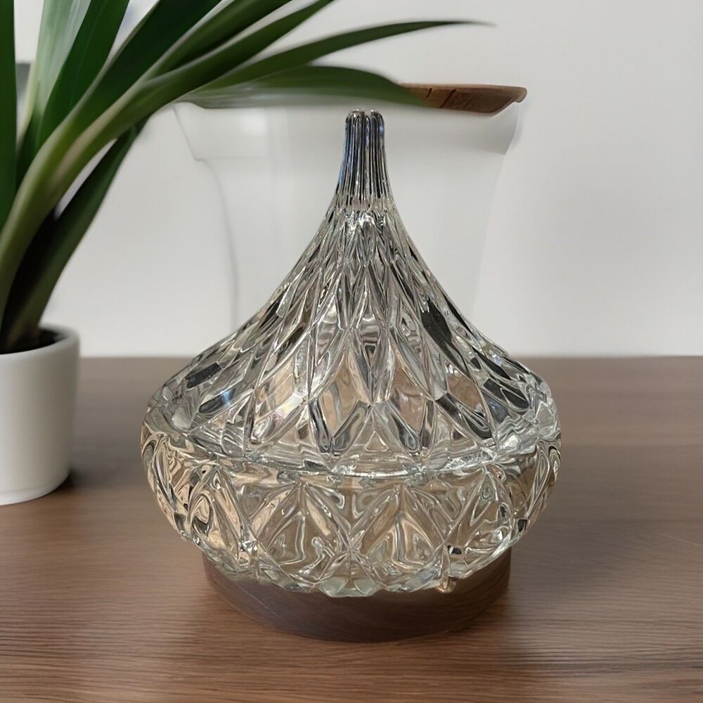 Shannon Lead Crystal Hershey's Kiss Shaped Covered Candy Dish by Godinger